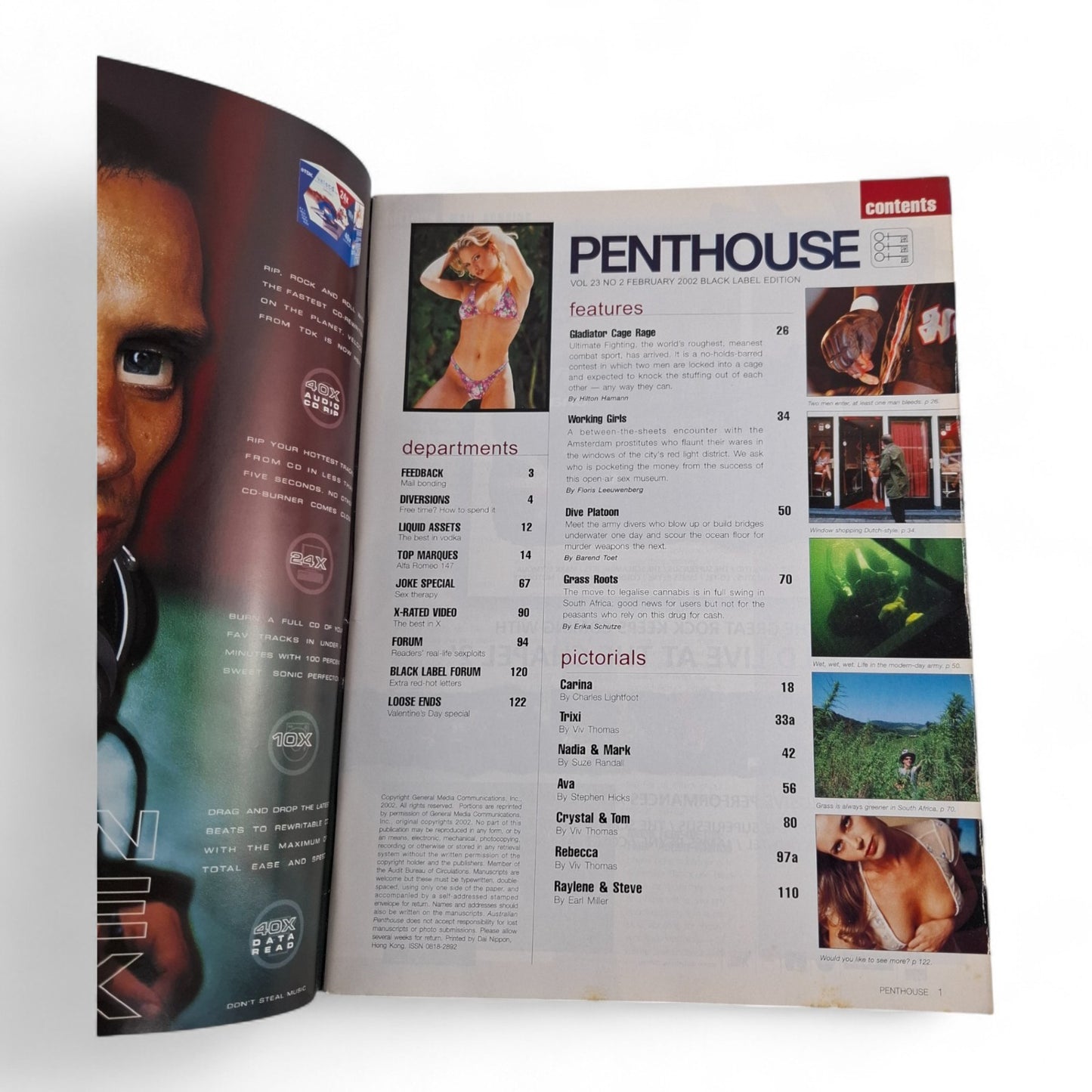 AUSTRALIAN PENTHOUSE Men's Magazine Black Label February 2002 Janine