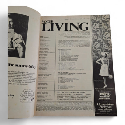 Vintage Vogue Living Australian Magazine - No. 5 1975