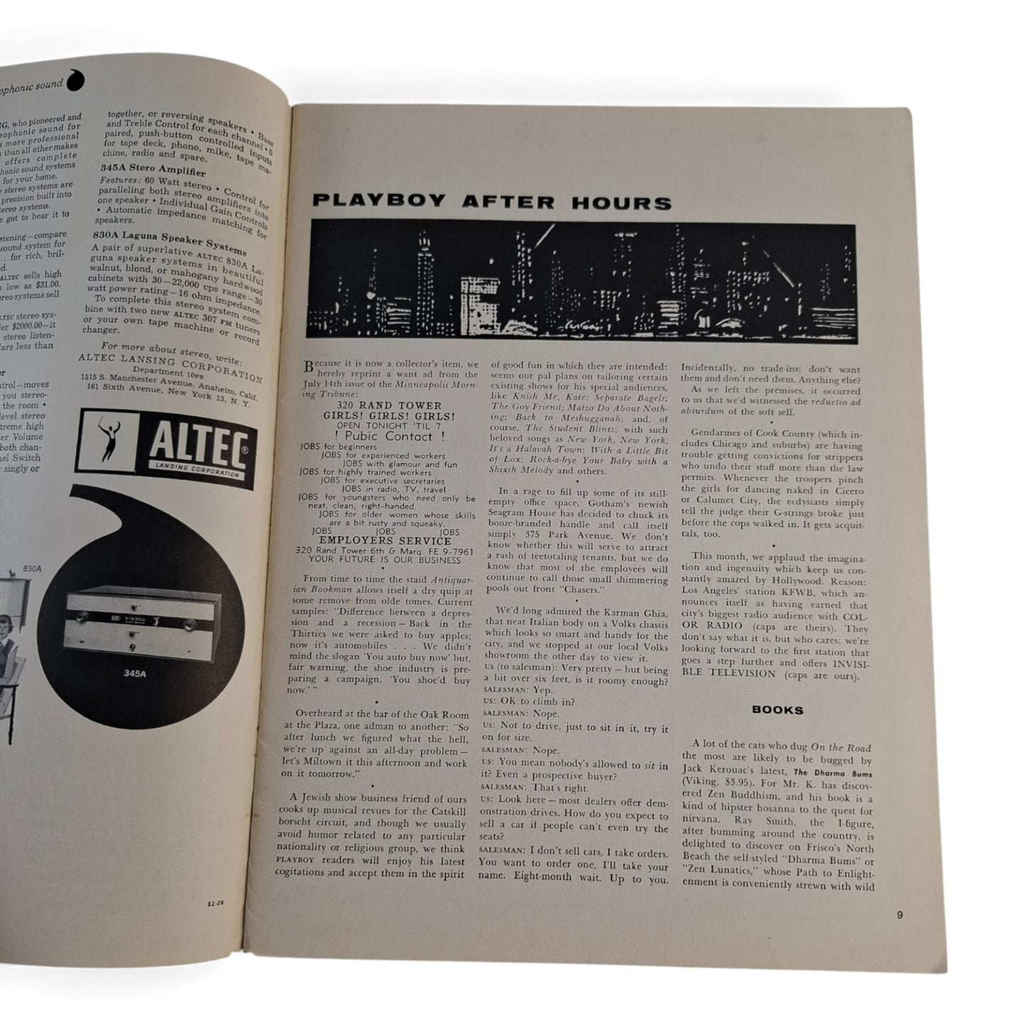 Playboy Magazine October 1958 Mara Corday & Pat Sheehan
