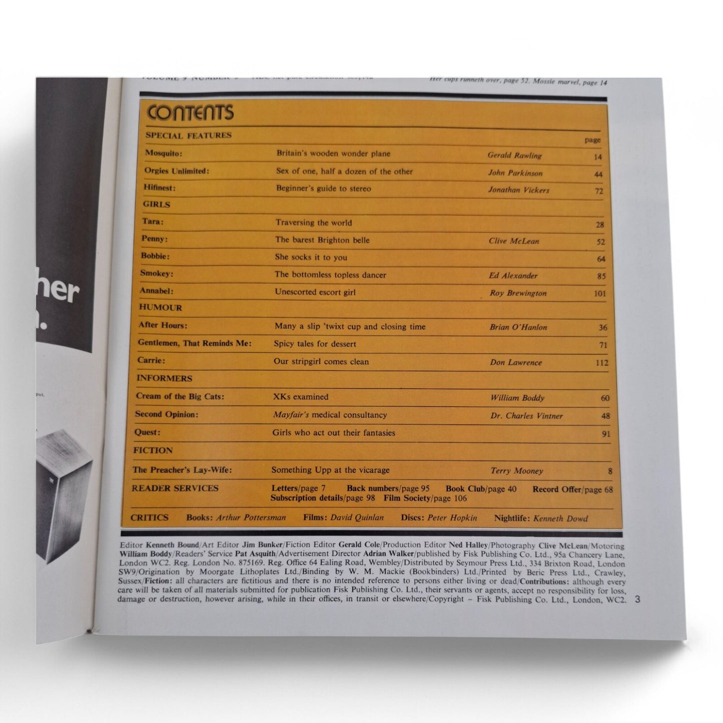 Mayfair Magazine Vol. 9 No. 3 March 1974 U.K Playboy Penny Priestly