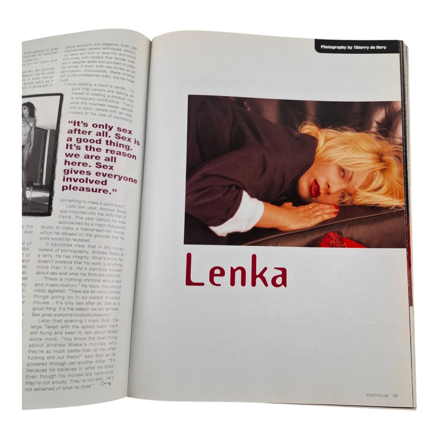 Australian Penthouse Magazine -Black Edition June 1996 Lenka Janistinova