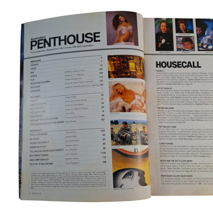 Australian Penthouse Magazine - Black January 1990 Alex Lombard