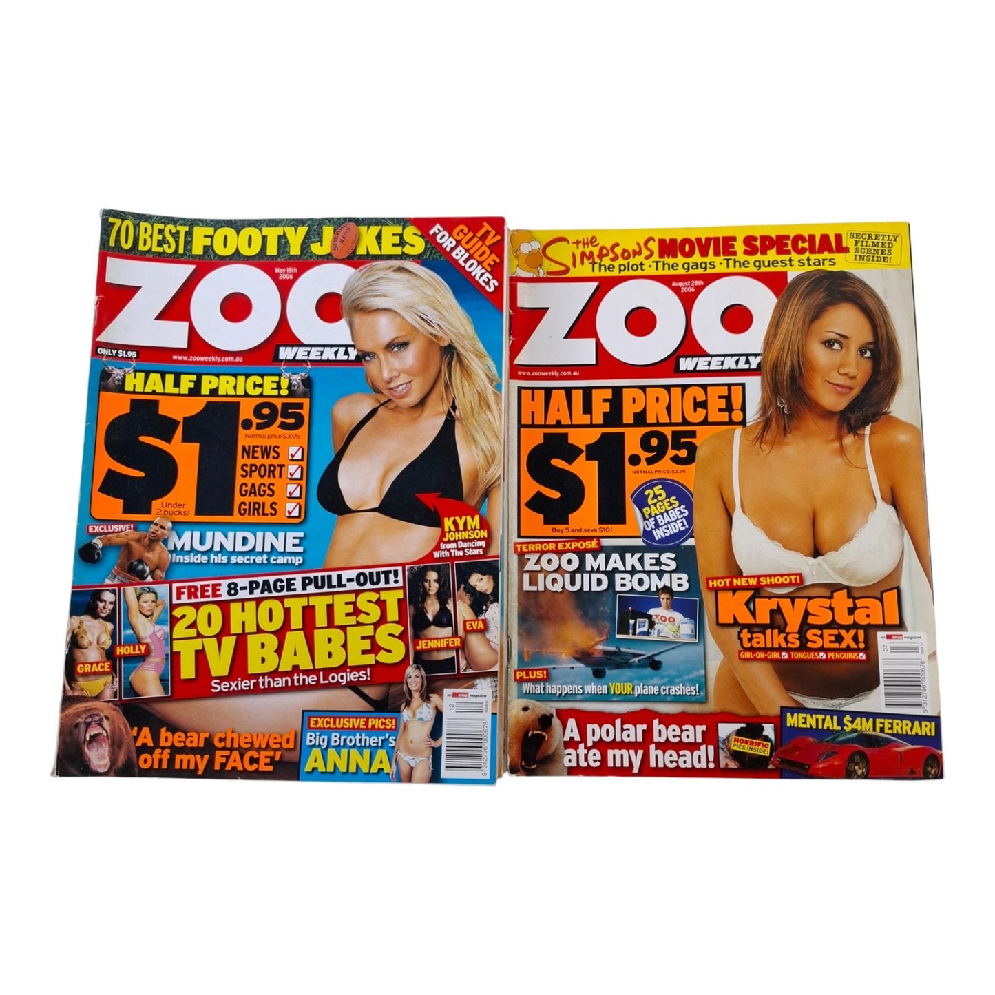 Zoo Magazine Australia Lot Bundle  - 8 issues from 2006