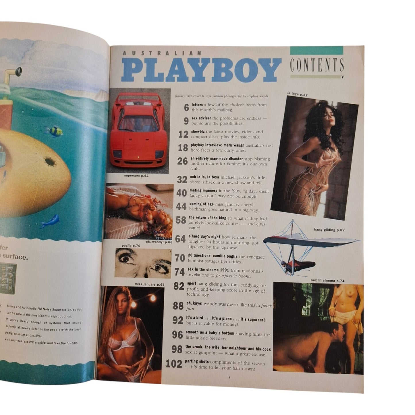 Australian Playboy Magazine January 1992 La Toya Jackson / Cheryl Bachman