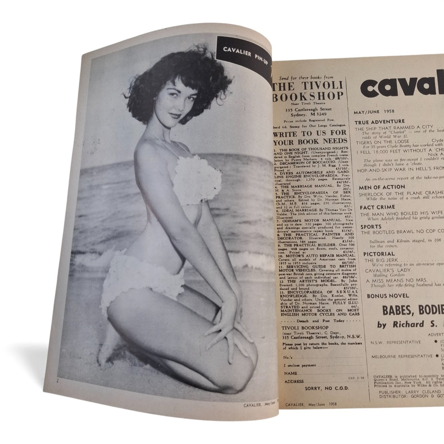 Cavalier Magazine Australia For Men June 1958 Vol. 4 No. 5 Meiling Gordon