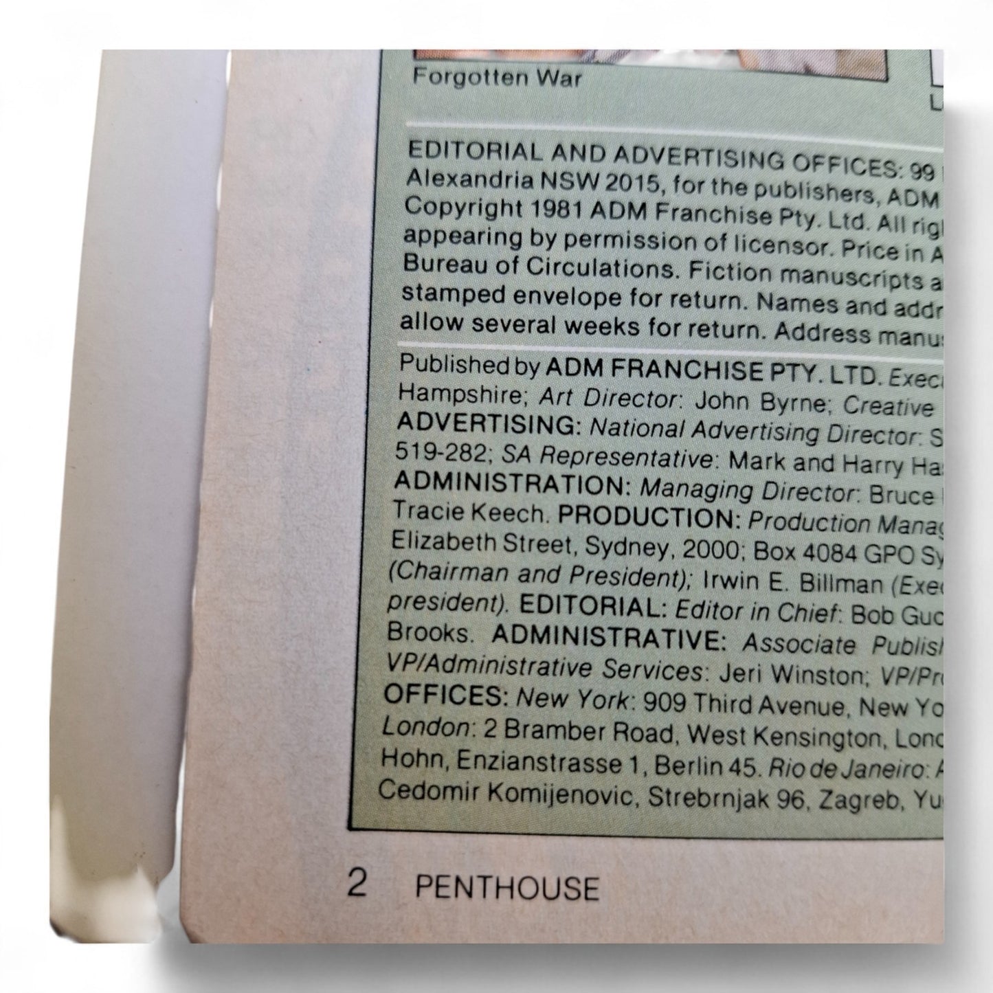 The World of Australian Penthouse Magazine -1981 Collectors Edition