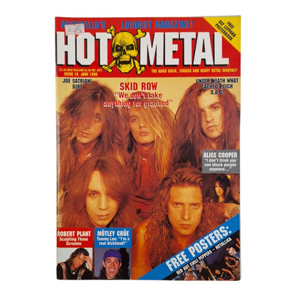Hot Metal #16 Music Magazine June 1990 Robert Plant - Skid Row - Red Hot Chili