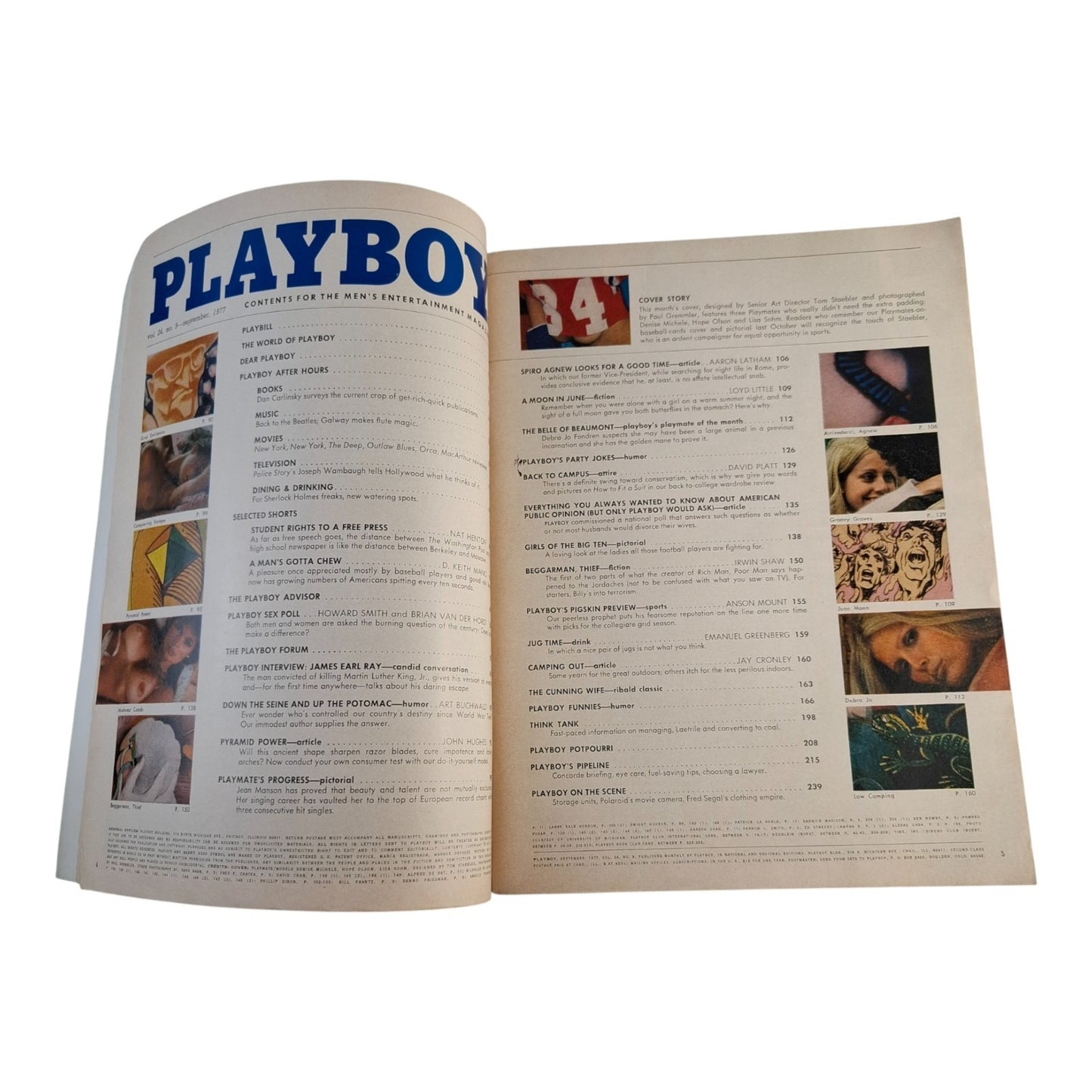 Playboy Magazine September 1977 Denise Michele, Hope Olson Lisa Sohm