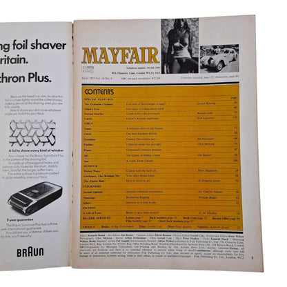 Mayfair Magazine Vol. 10 No. 8 August 1975 Joana Jung / Pauline Andersson
