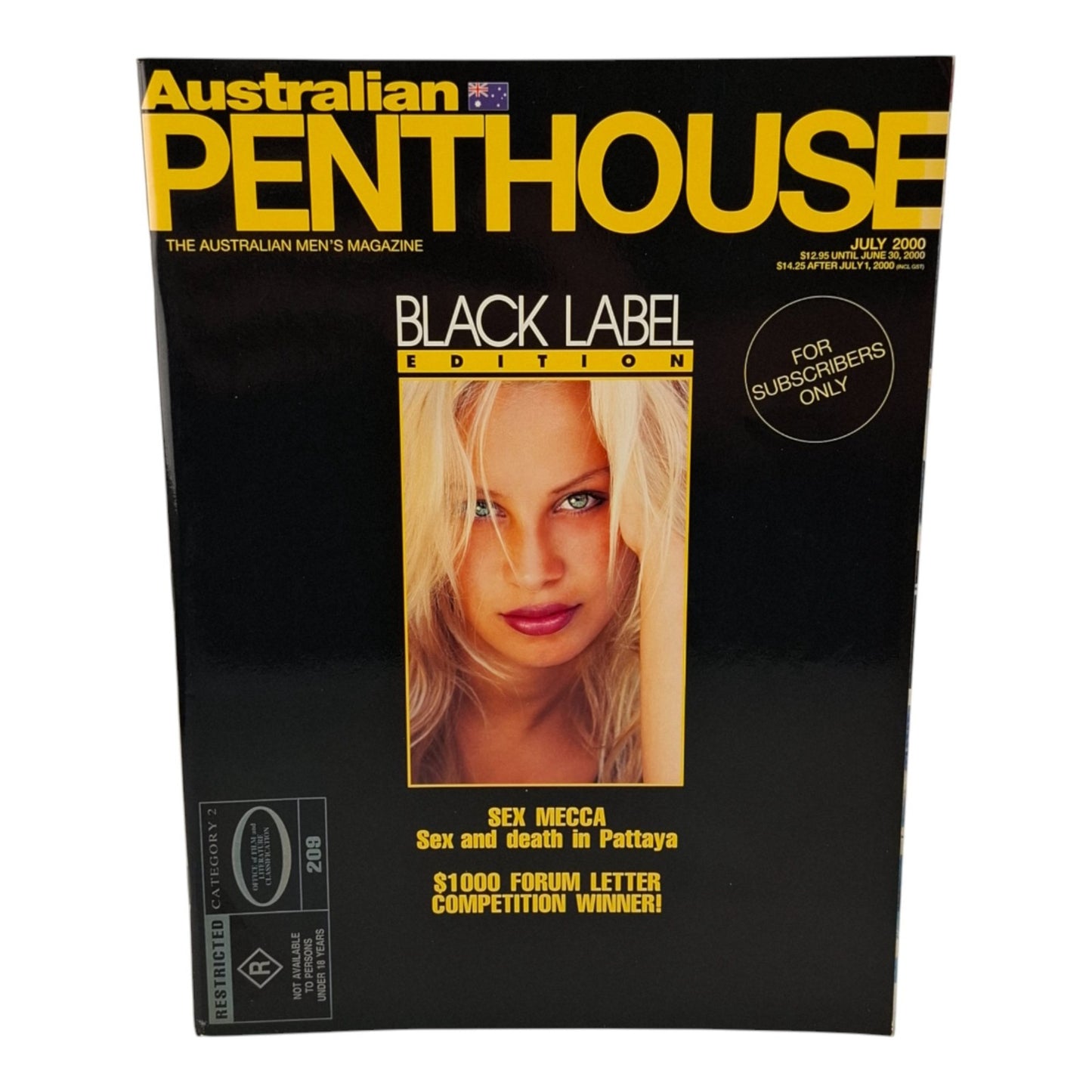 AUSTRALIAN PENTHOUSE Men's Magazine Black Label July 2000 Mira Kossof