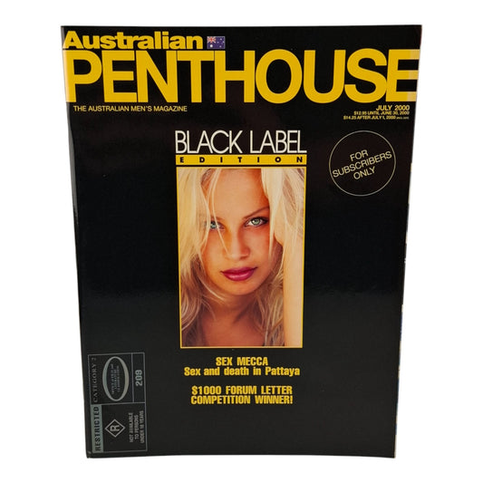 AUSTRALIAN PENTHOUSE Men's Magazine Black Label July 2000 Mira Kossof