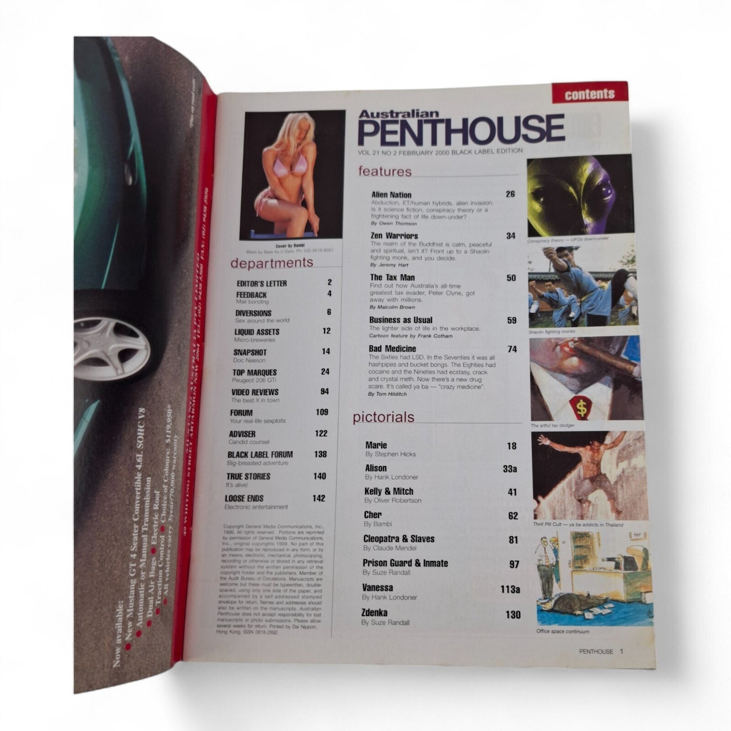 Australian Penthouse Magazine - Black Label February 2000 Complete Playboy