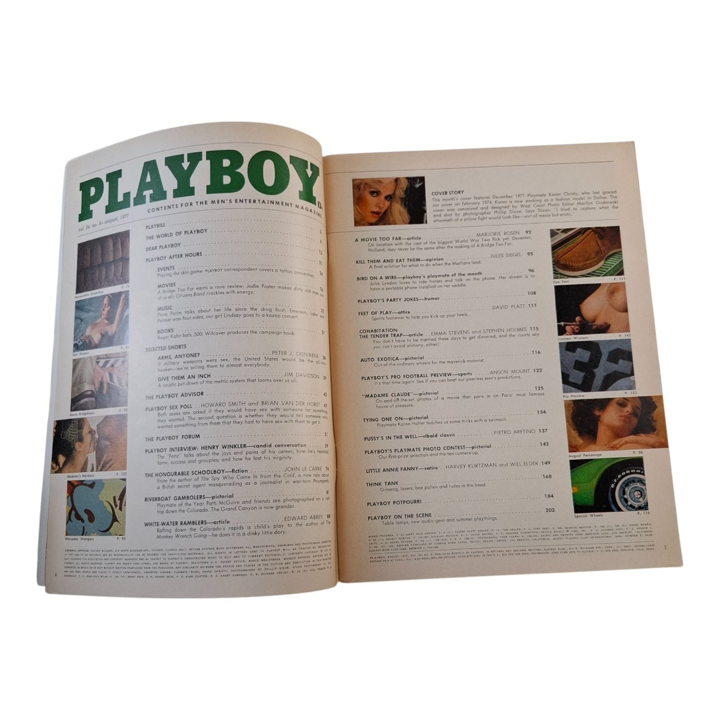 Playboy Magazine August 1977  Karen Christy / Julia Lyndon