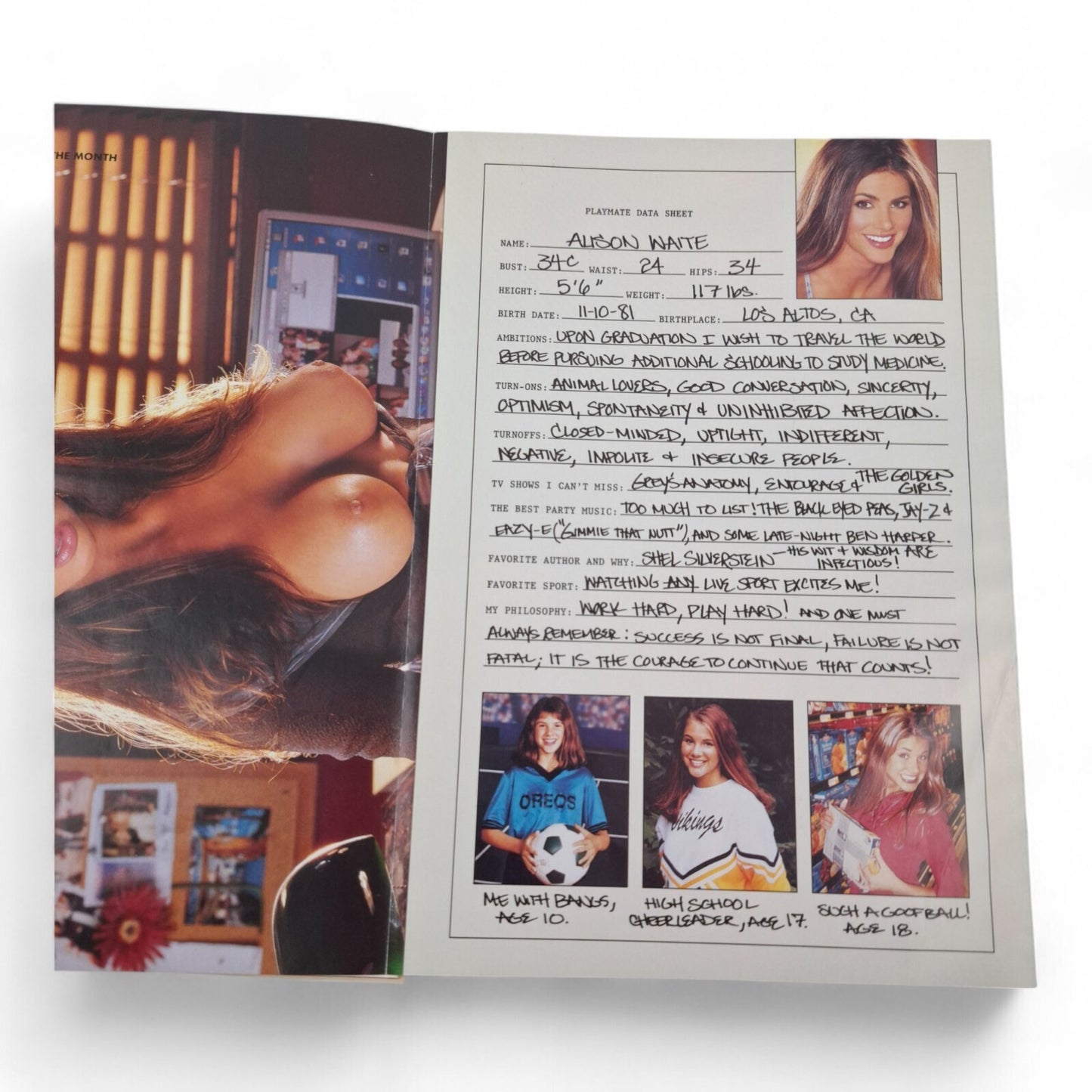 Playboy Magazine May 2006 Alison Waite Cover COMPLETE