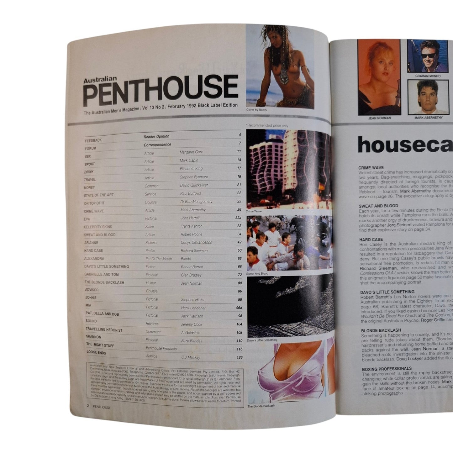 AUSTRALIAN PENTHOUSE Magazine March 1992 Catherine / Krista
