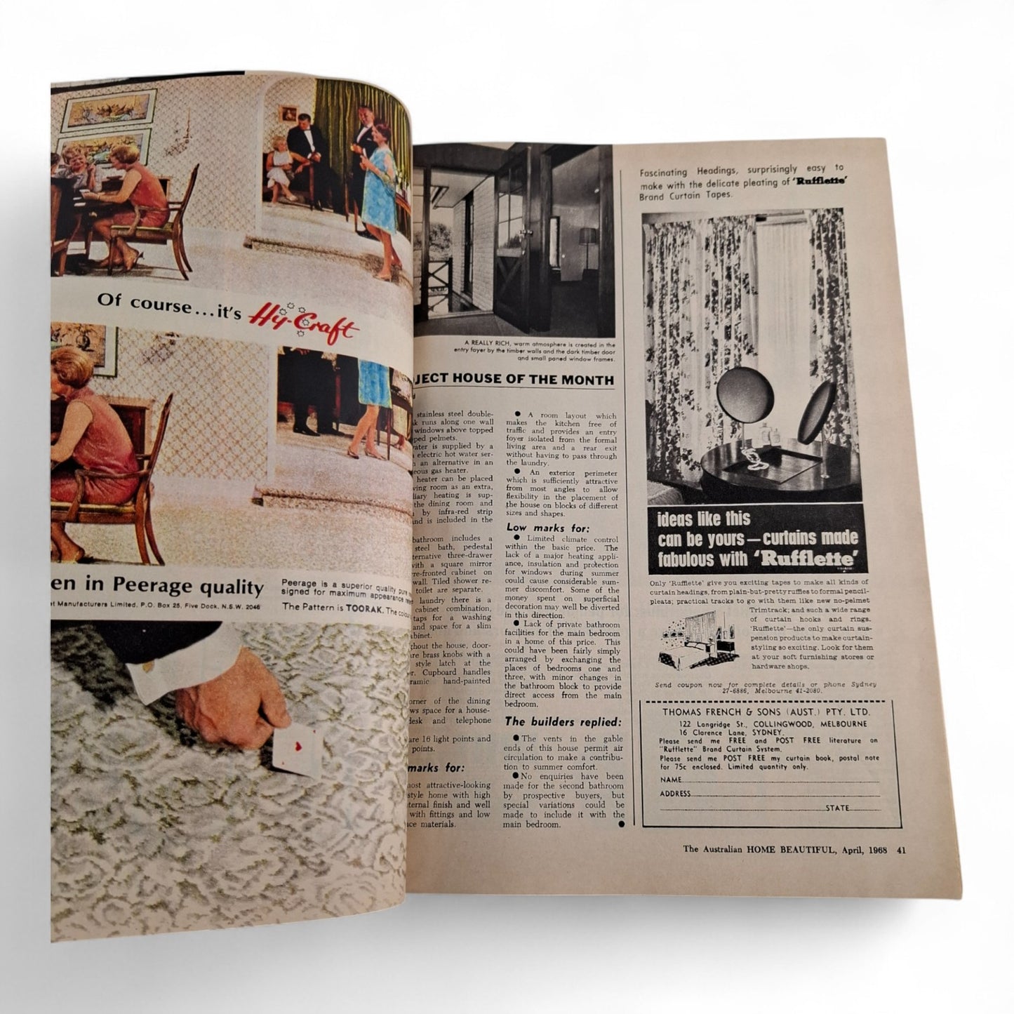 Australian Home Beautiful - April 1968 - Magazine
