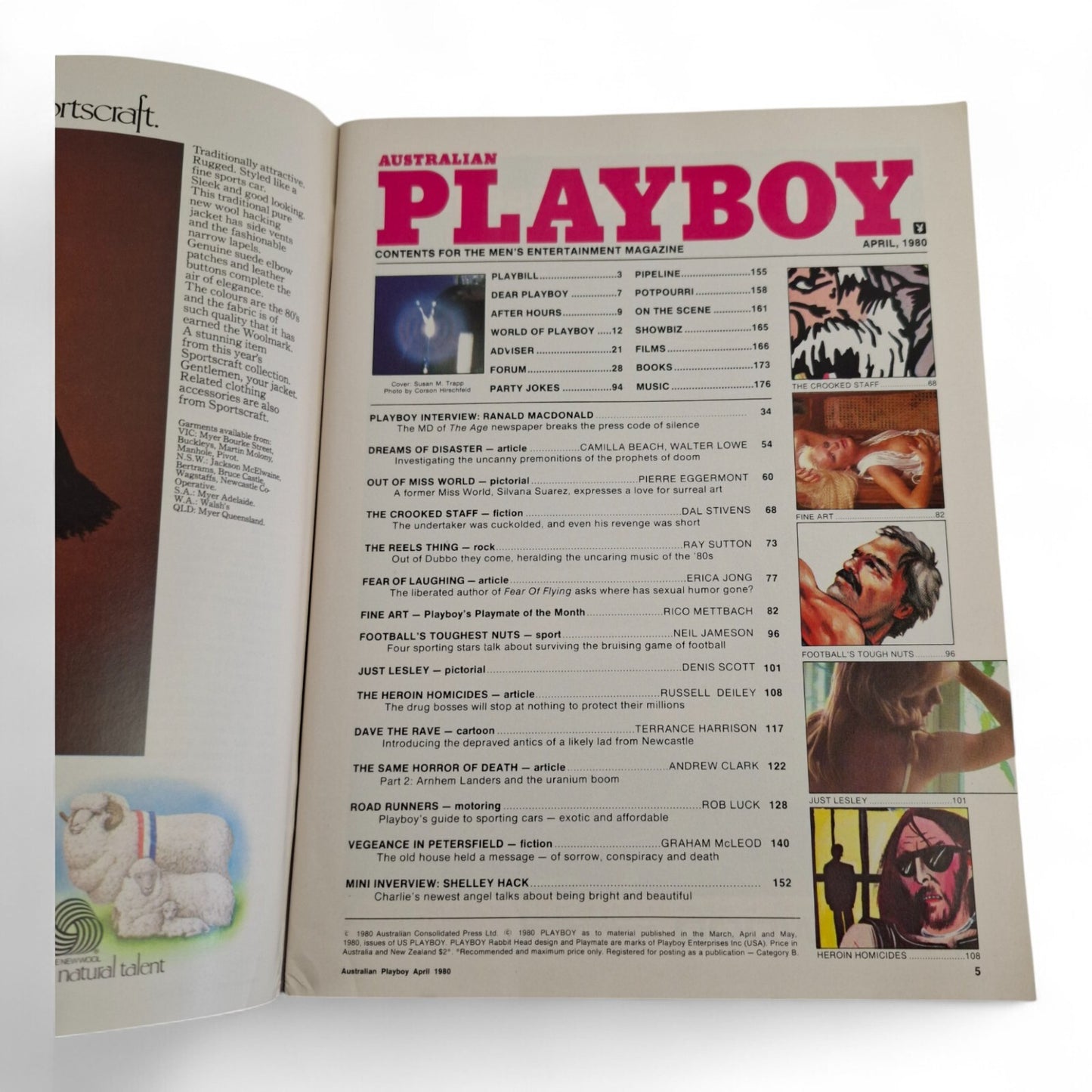 Vintage Australian Playboy Magazine April 1980 Susan Trapp EXCELLENT