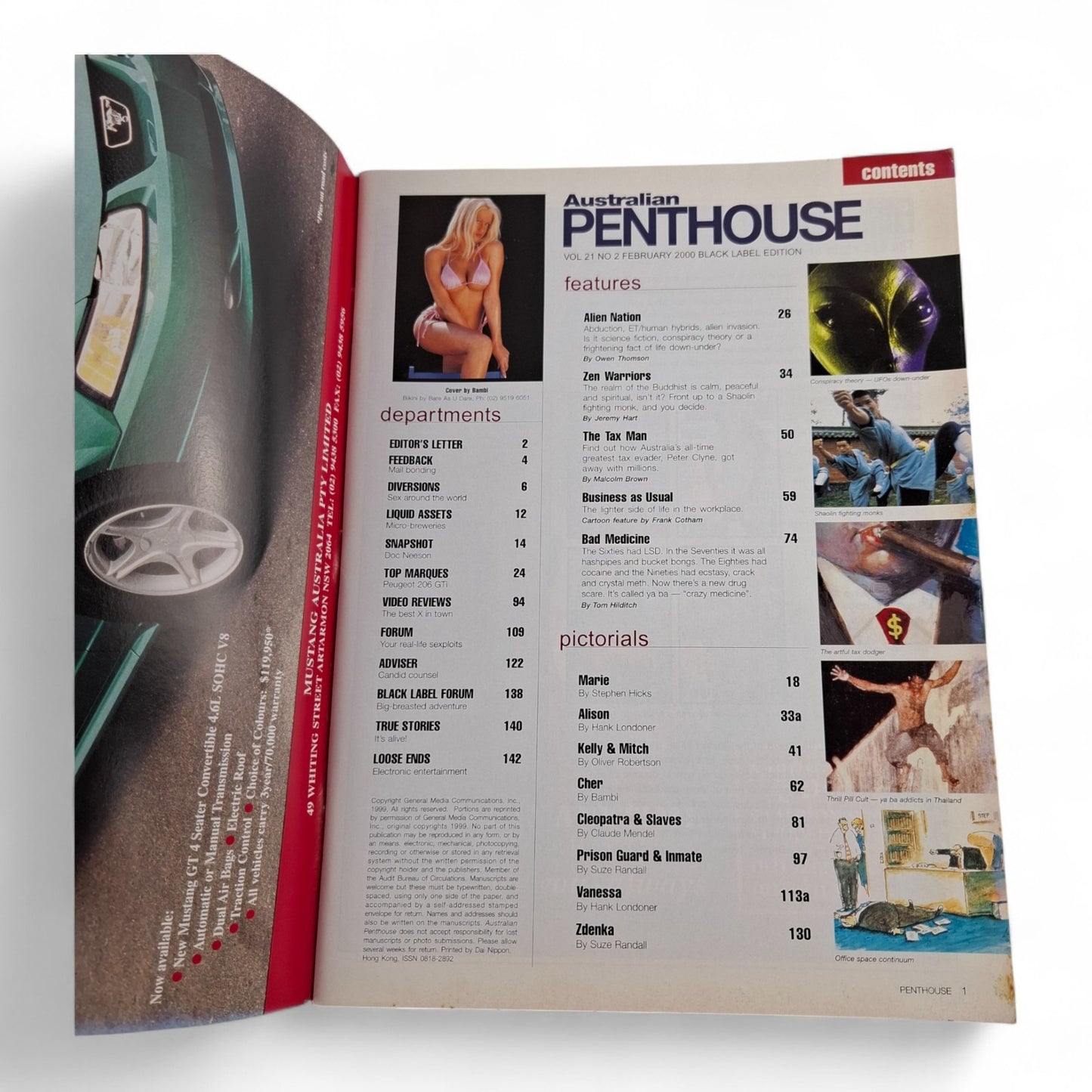 Australian Penthouse Magazine - Black Label February 2000 Cher Mathews