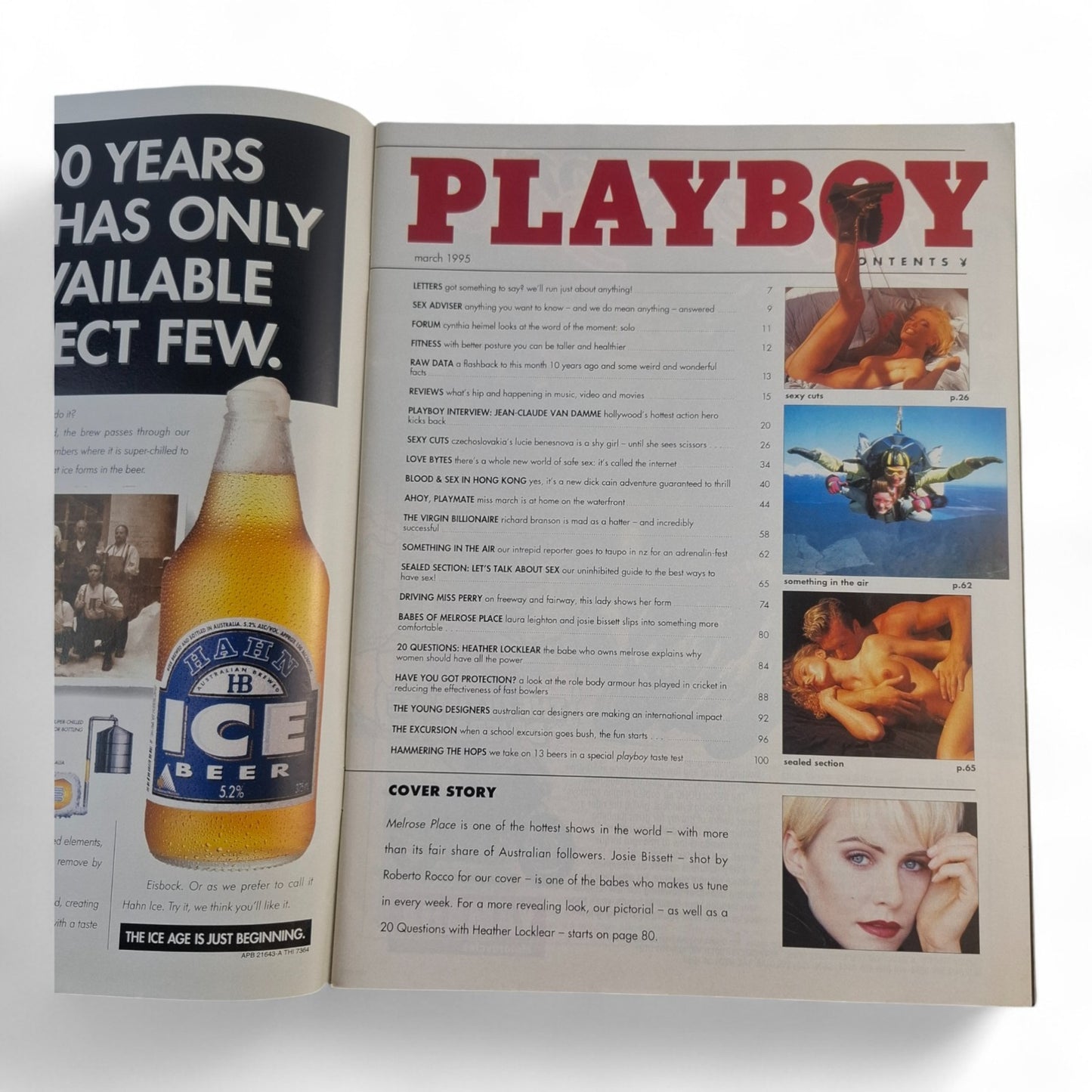 Australian Playboy Magazine March 1995 Josie Bissett Melrose Place