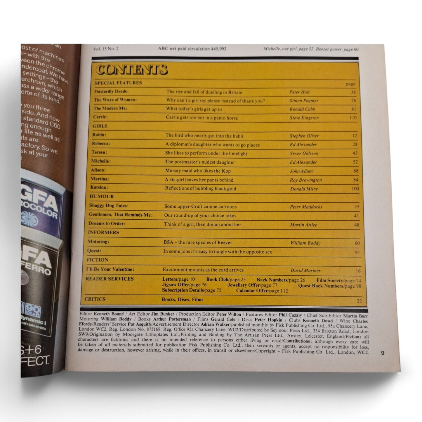 Mayfair Magazine Vol. 15 No. 2 February 1980 U.K Playboy