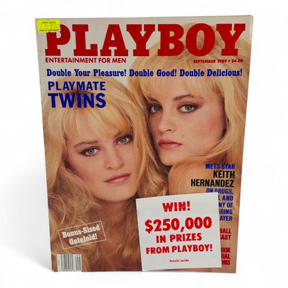 PLAYBOY MAGAZINE September 1989 Karin and Mirjam Van Breeschooten