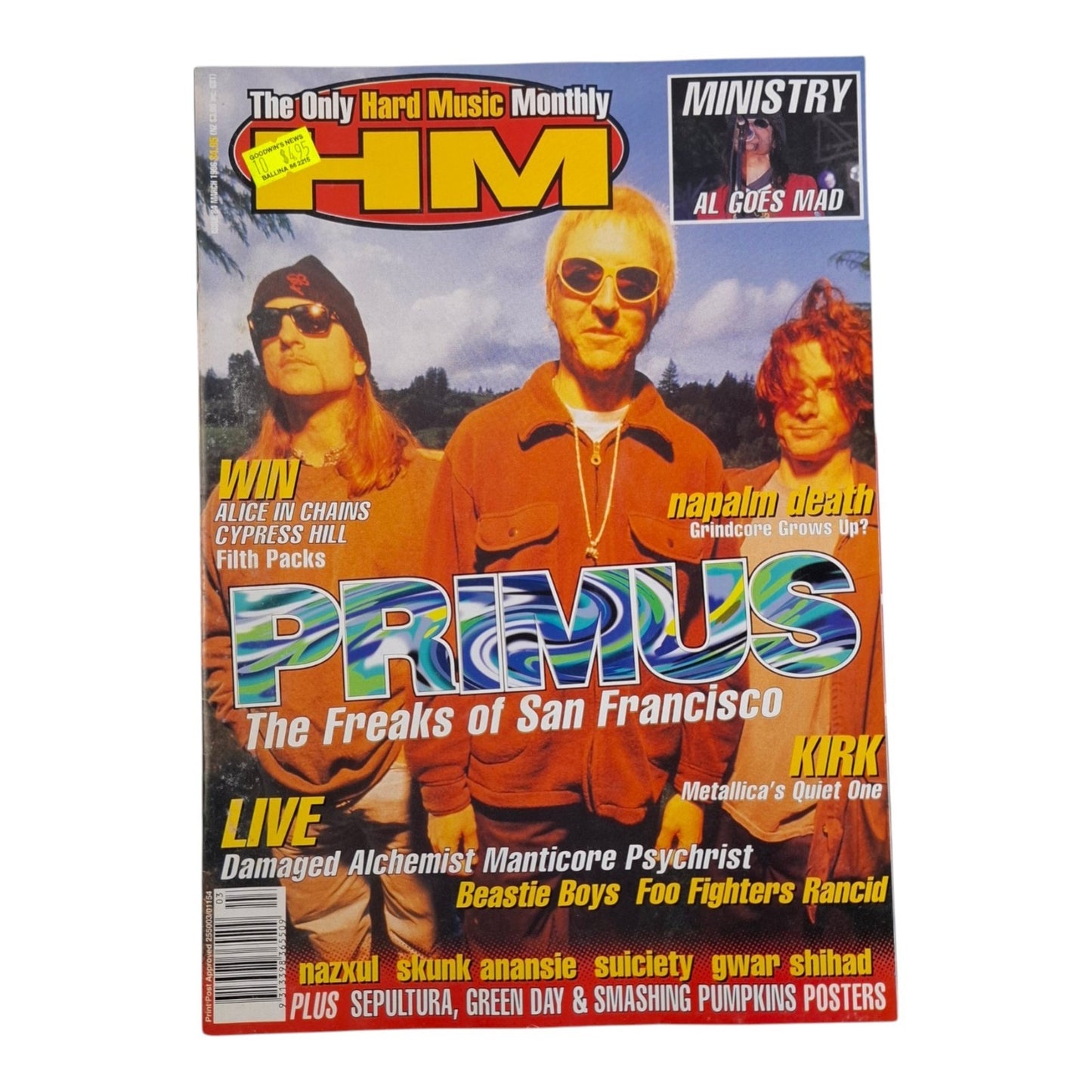 HM Hard Music Magazine #84 March 1996 Primus / Green Day