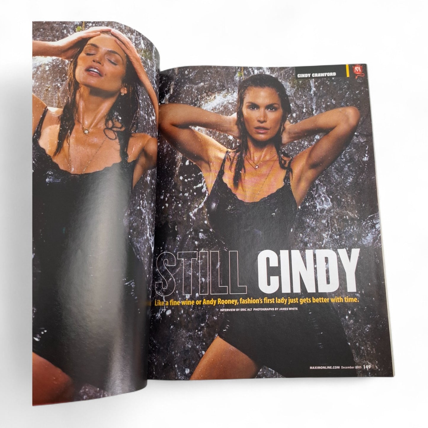 Maxim Magazine December 2005 Cindy Crawford Cover