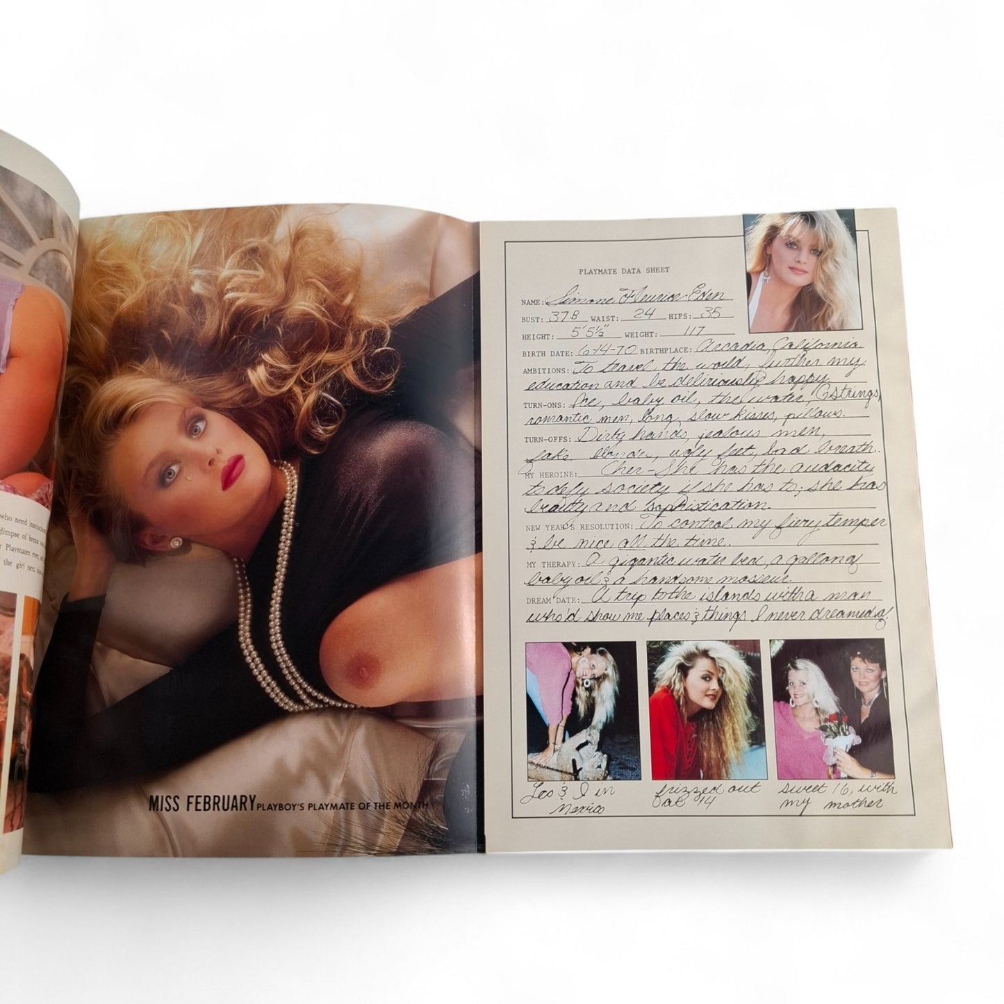 PLAYBOY MAGAZINE February 1989 Michelle Smith Simone Eden