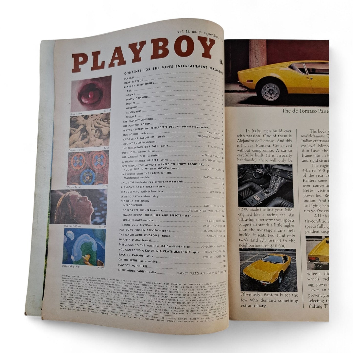 PLAYBOY Magazine September 1972 Sandra Josefski COMPLETE