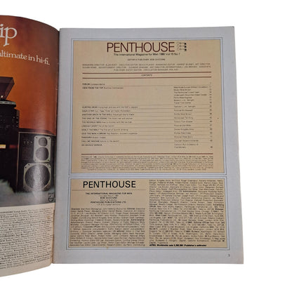 PENTHOUSE U.K Magazine 1980 Vol 15 No 1 PANDORA JONES Barrie Keeffe LINDSAY EKER