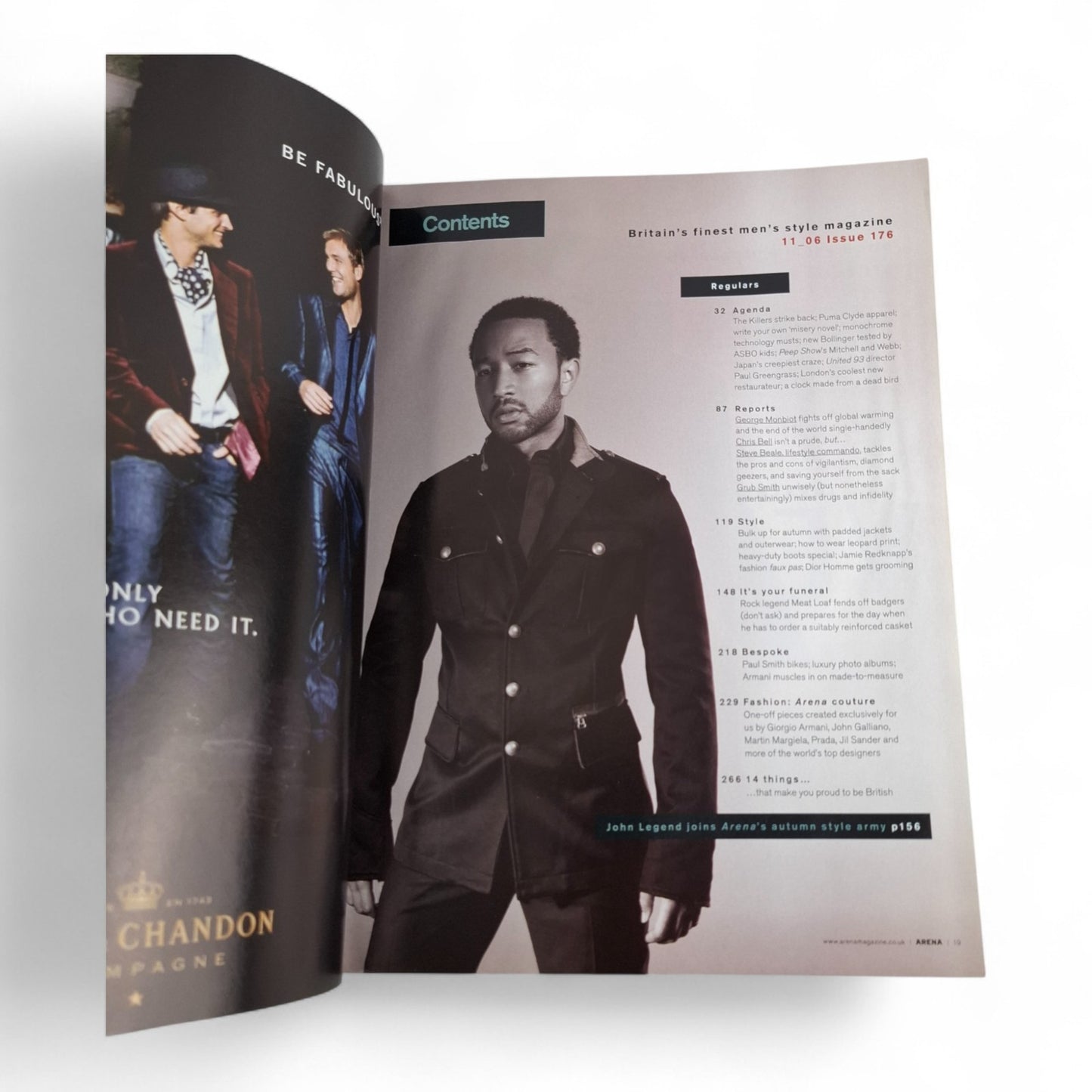 Arena U.K Magazine November 2006 20th Anniversary Issue
