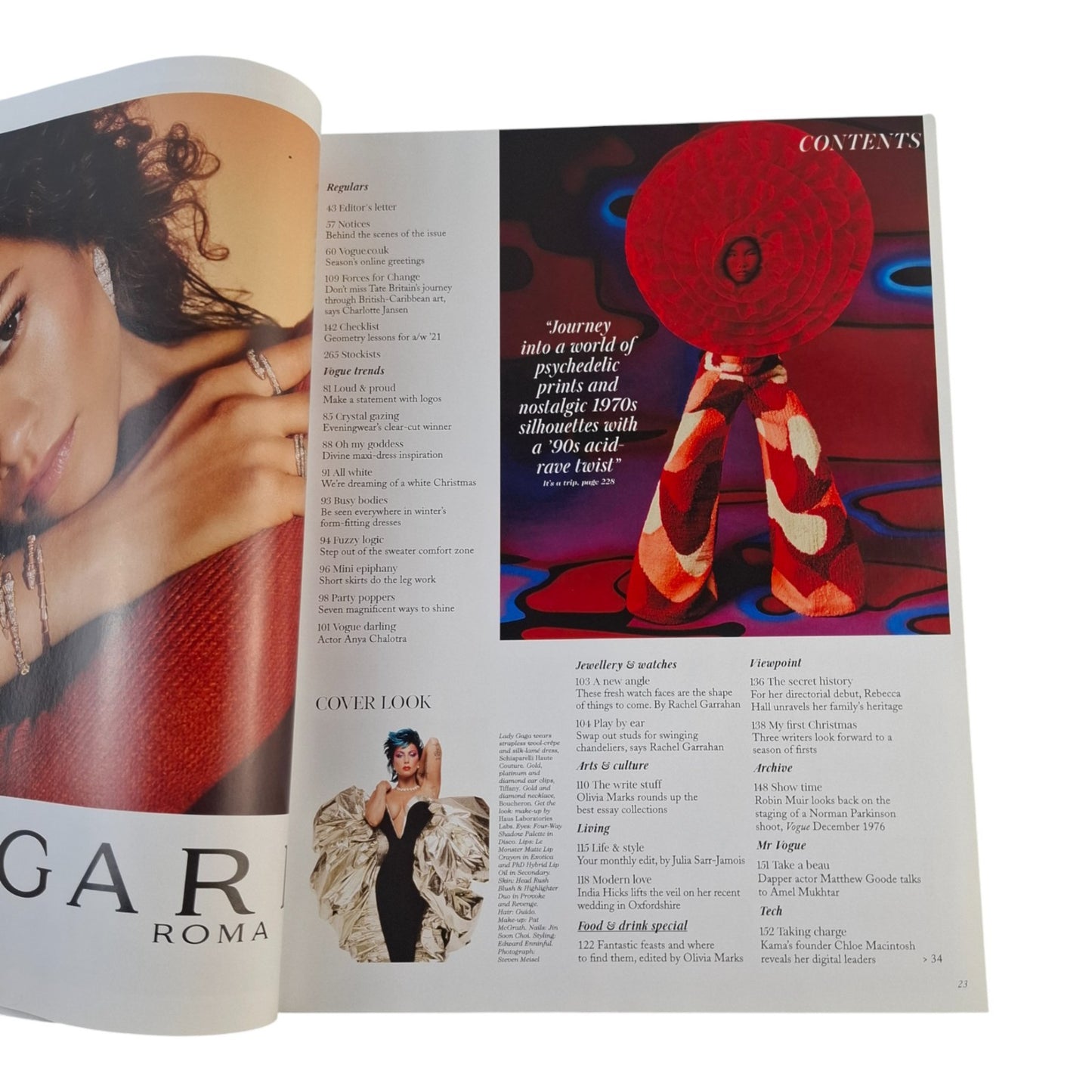 Vogue Magazine U.K December 2021 Lady Gaga Cover