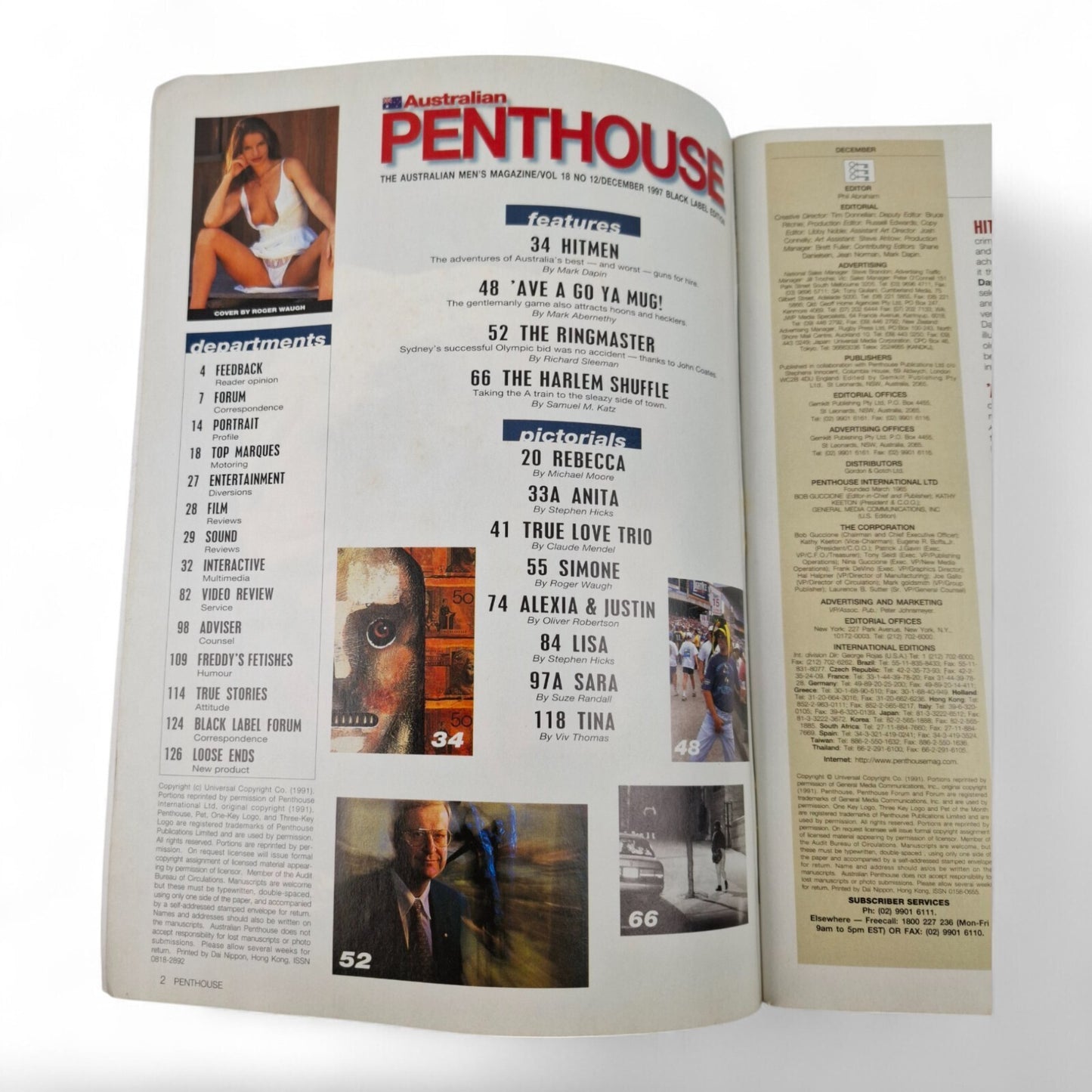 Australian Penthouse Magazine December 1997 Simone Chilcott / Anita Valonse