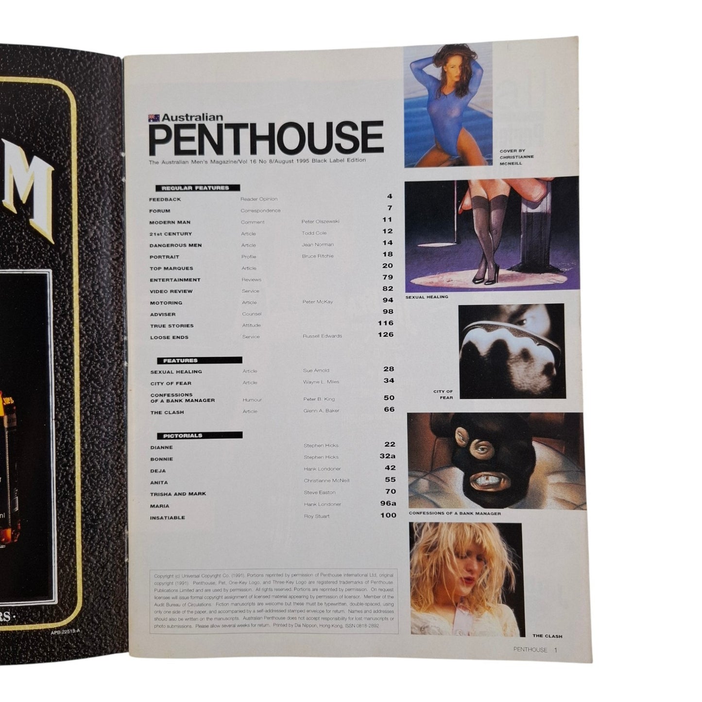 Australian Penthouse Magazine August 1995 Anita Russell / Bonnie Dion