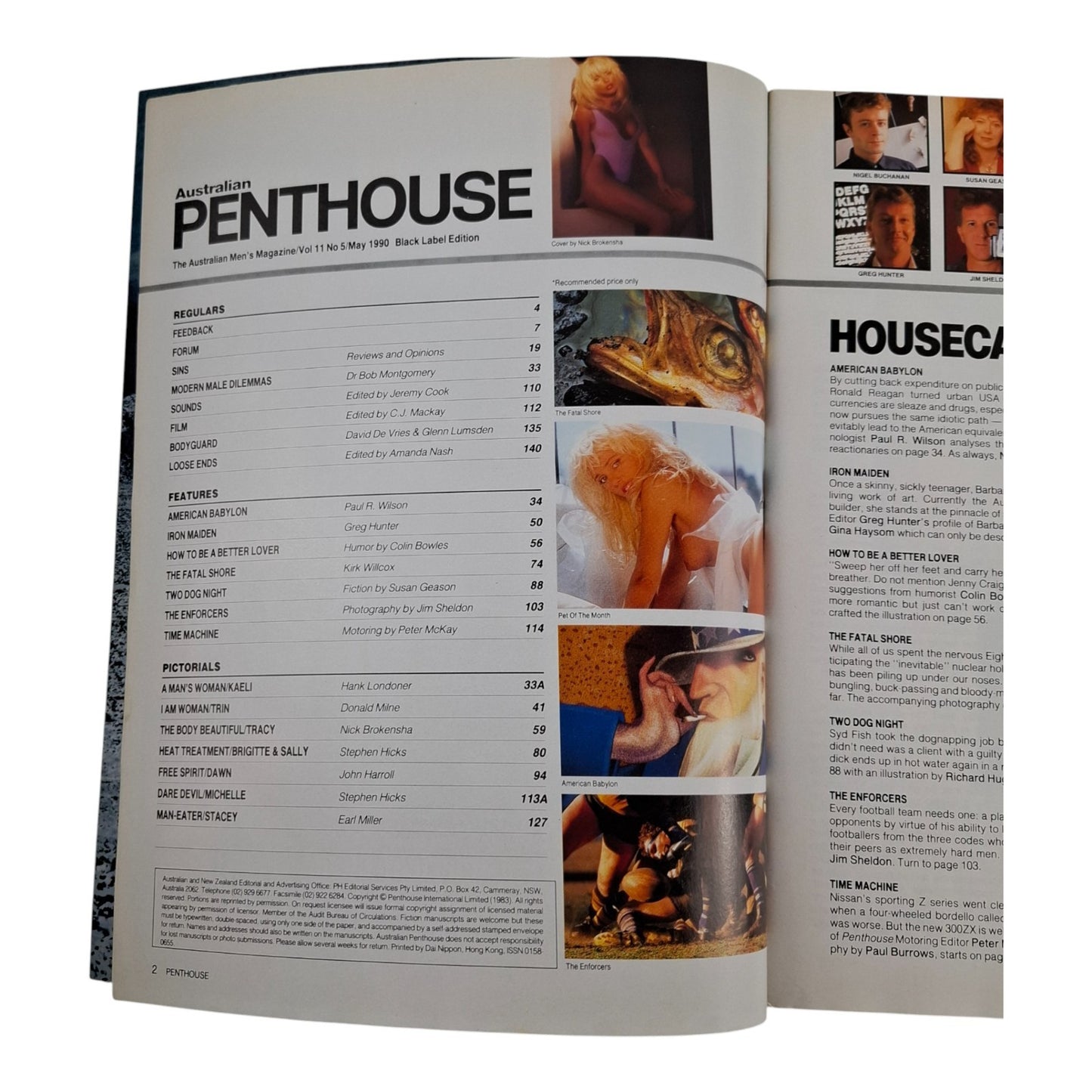 AUSTRALIAN PENTHOUSE Men's Magazine May 1990 Black Label Tracy Wynters
