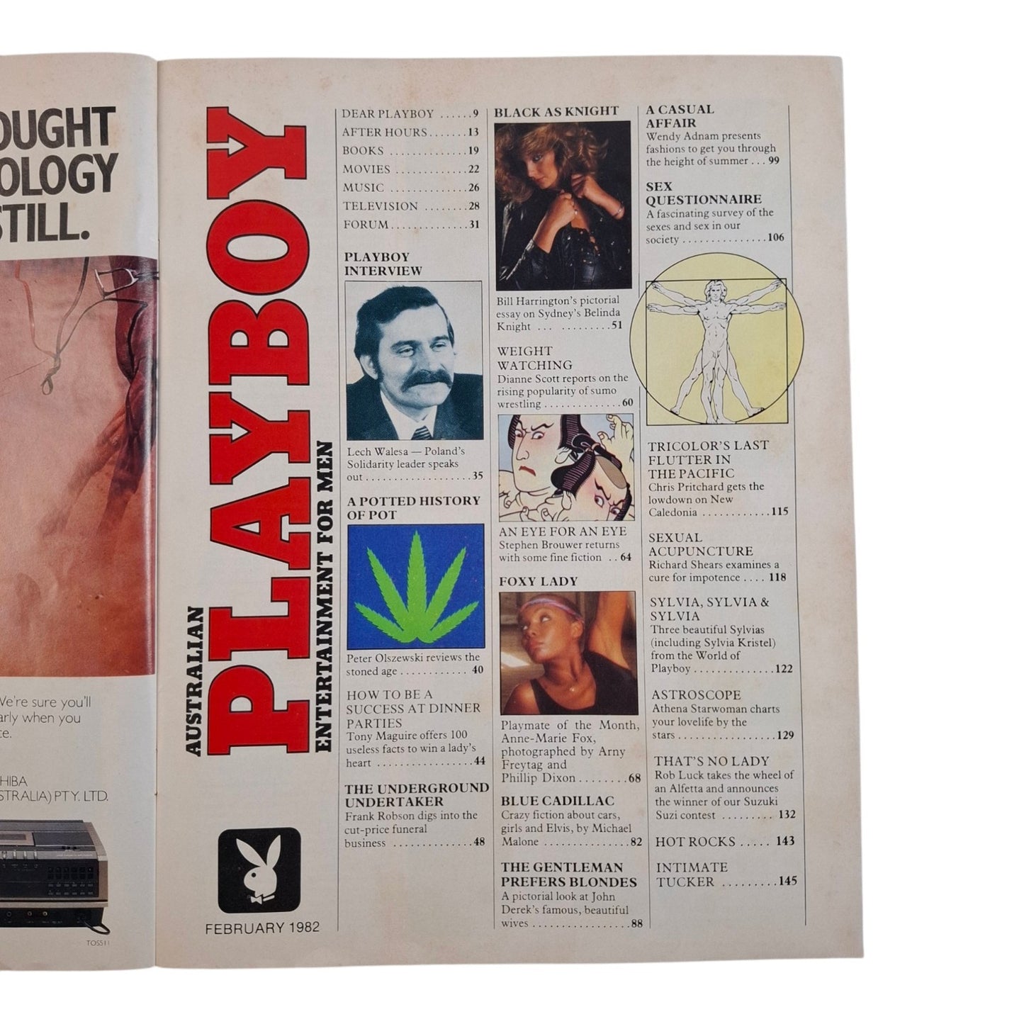 Australian Playboy Magazine February 1982 Diana Fitzgerald / Anne-Marie Fox