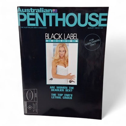 AUSTRALIAN PENTHOUSE Men's Magazine Black Label August 1998