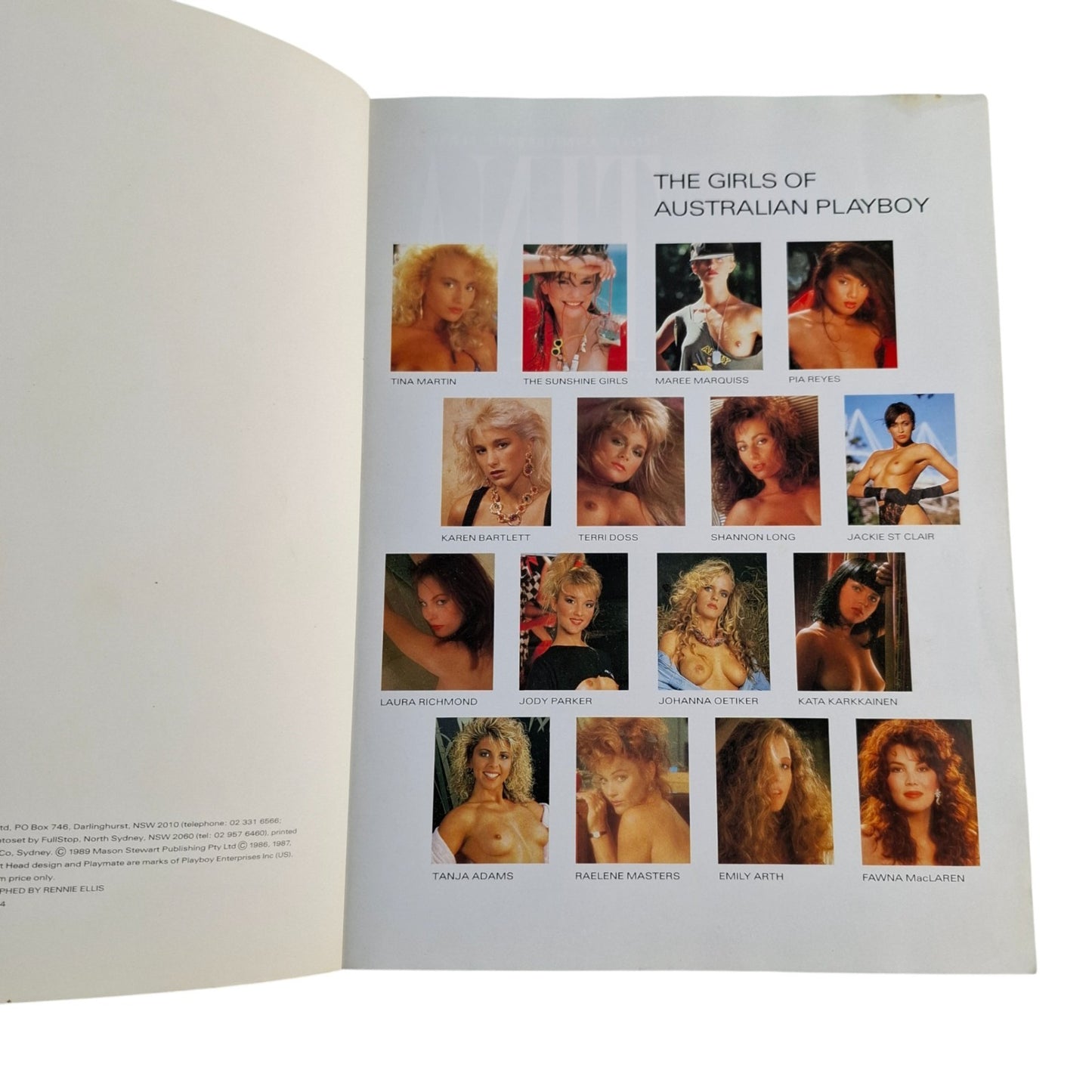 AUSTRALIAN PLAYBOY MAGAZINE Girls Of Australian Playboy 1986 Karen Bartlett