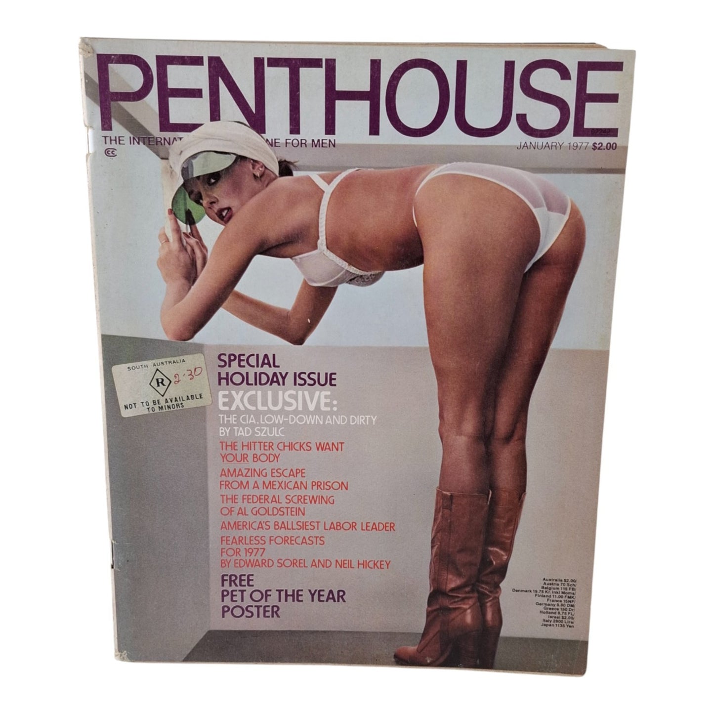 PENTHOUSE U.S Magazine January 1977 Laura Doone / Marilyn Connor PLUS POSTER