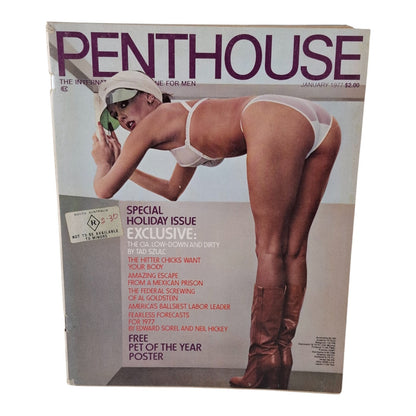 PENTHOUSE U.S Magazine January 1977 Laura Doone / Marilyn Connor PLUS POSTER