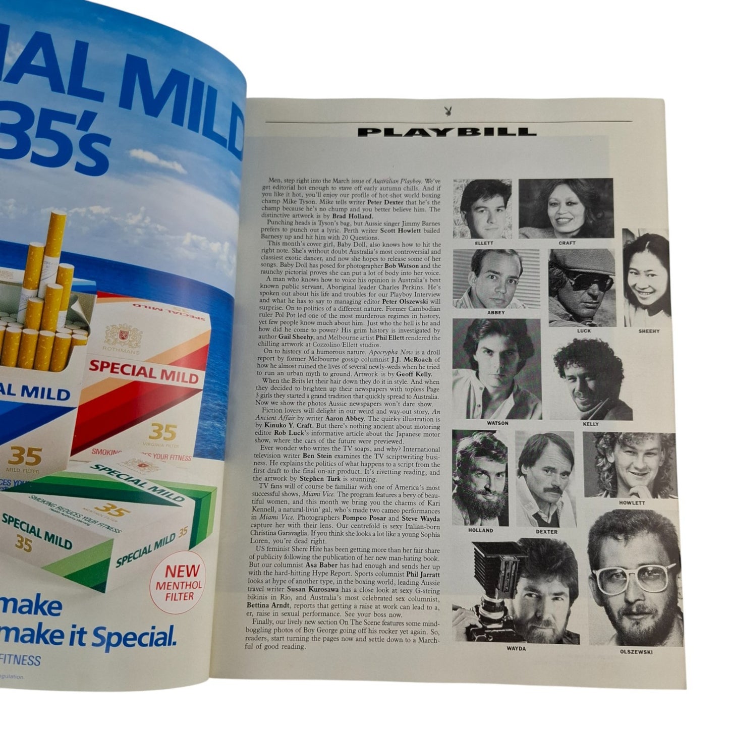 Australian Playboy Magazine February 1988 Baby Doll / Cristina Garavaglia RARE