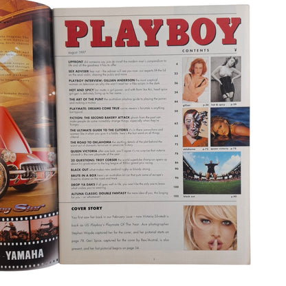 Australian Playboy Magazine August 1997 Victoria Silvstedt /Carrie Stevens