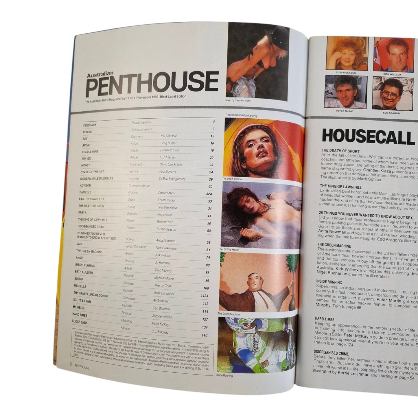 Australian Penthouse Magazine November 1990 Jade Adams / Freya Andrews