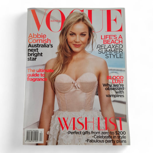 Vogue Australia Magazine December 2009 Abbie Cornish Cover EXCELLENT
