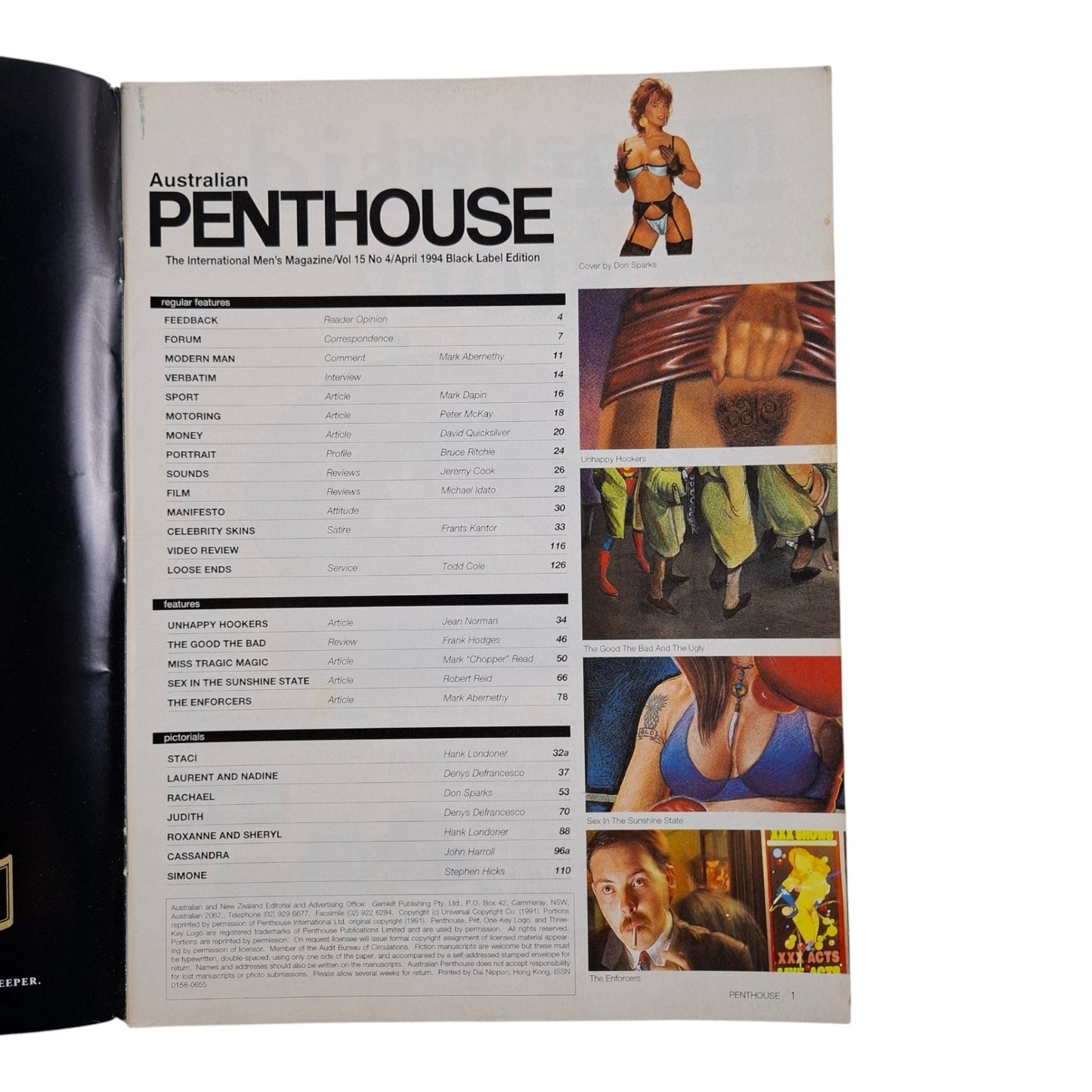 Australian Penthouse Magazine April 1994 Rachael Winsor / Staci Donovan