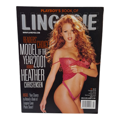 Playboy Magazine Playboy's Book Of Lingerie July Aug 2001 HEATHER CHRISTENSEN