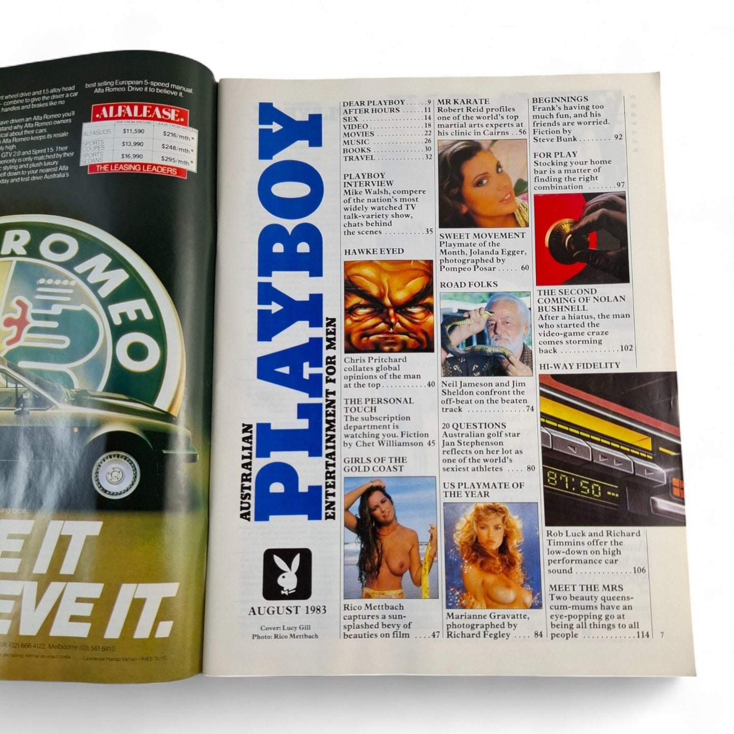 Vintage Australian Playboy Magazine August 1983 Lucy Gill