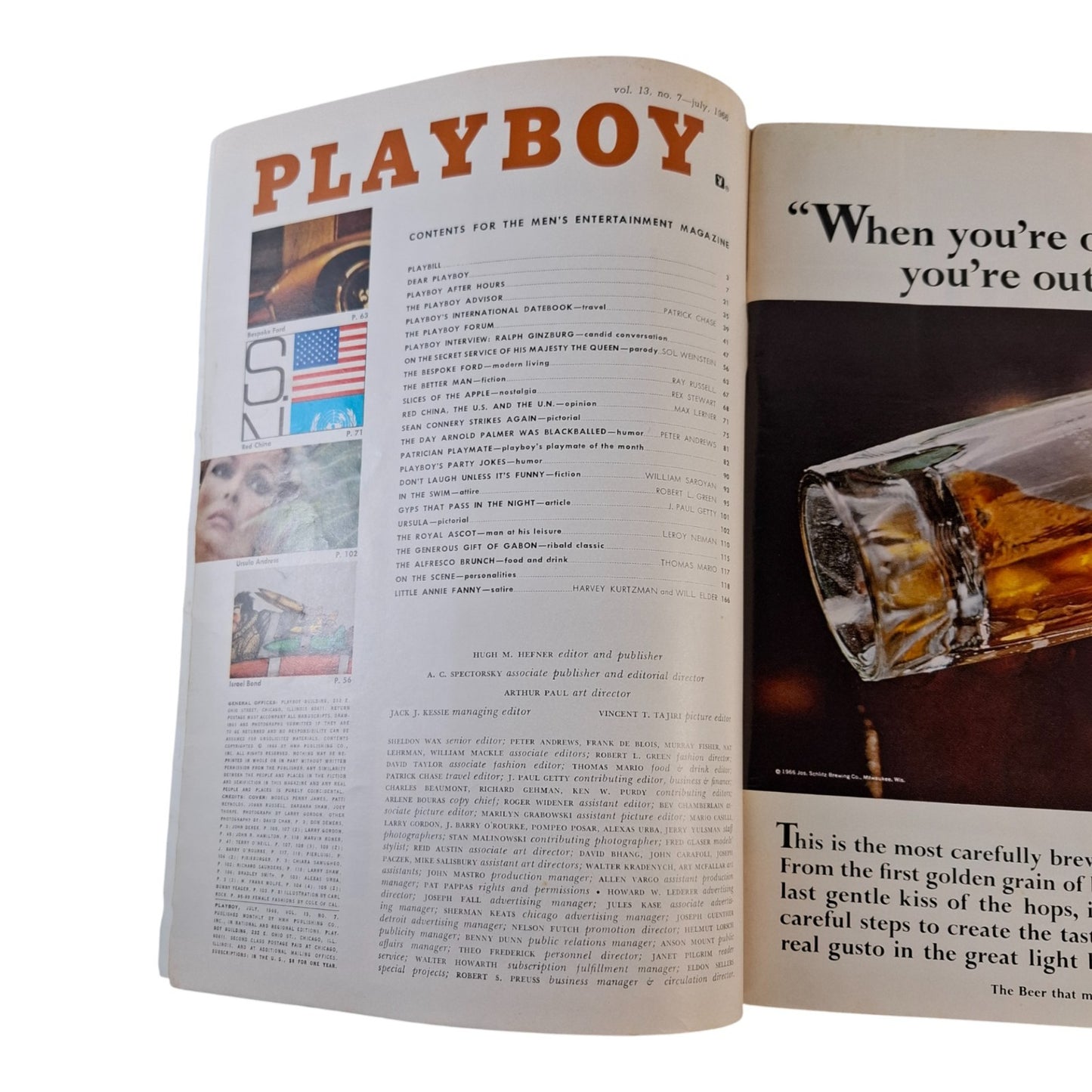 Playboy Magazine July 1966 Penny James, Patti Reynolds, Tish Howard
