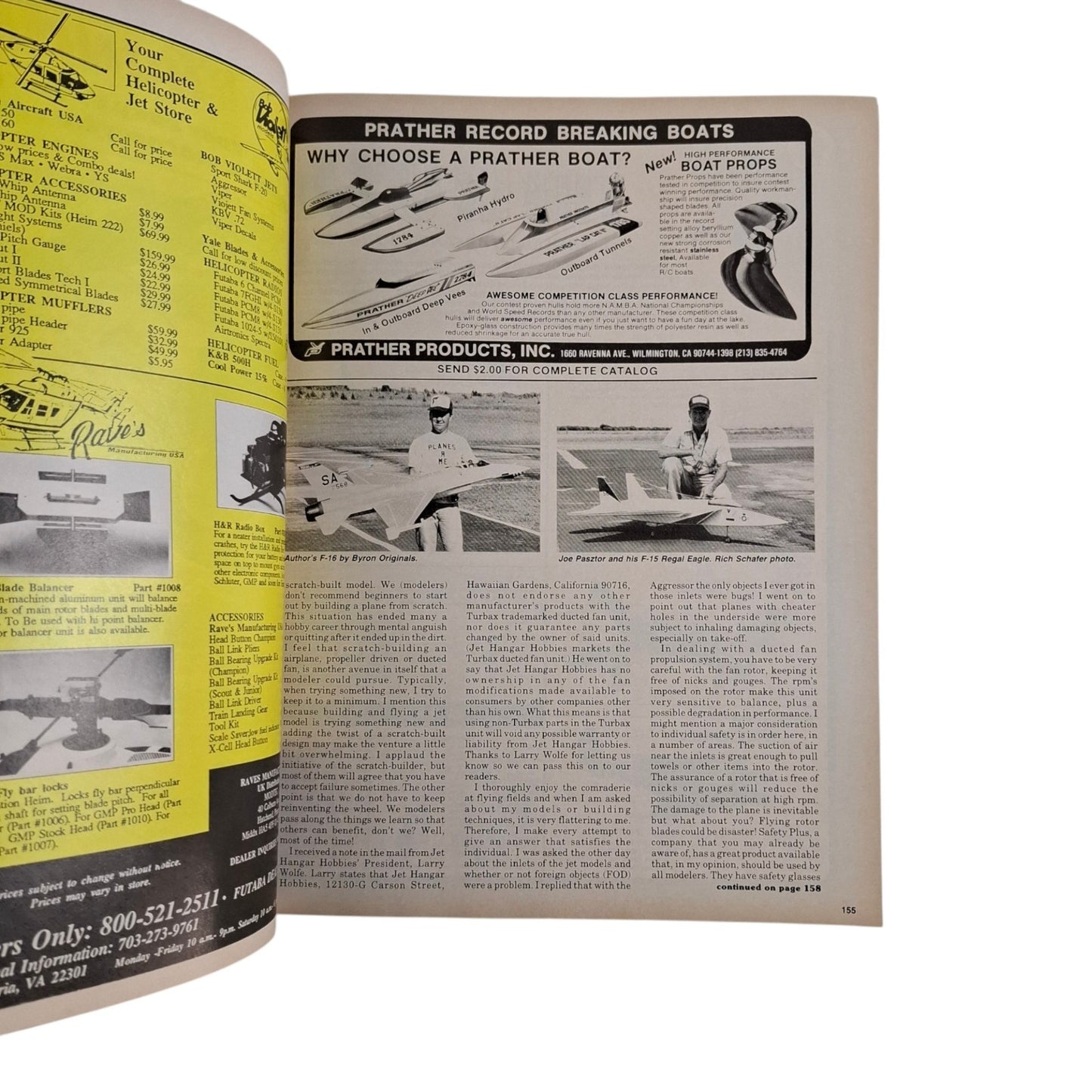 Vintage RC Modeler Magazine November 1988 - Radio Control Airplane Helicopter