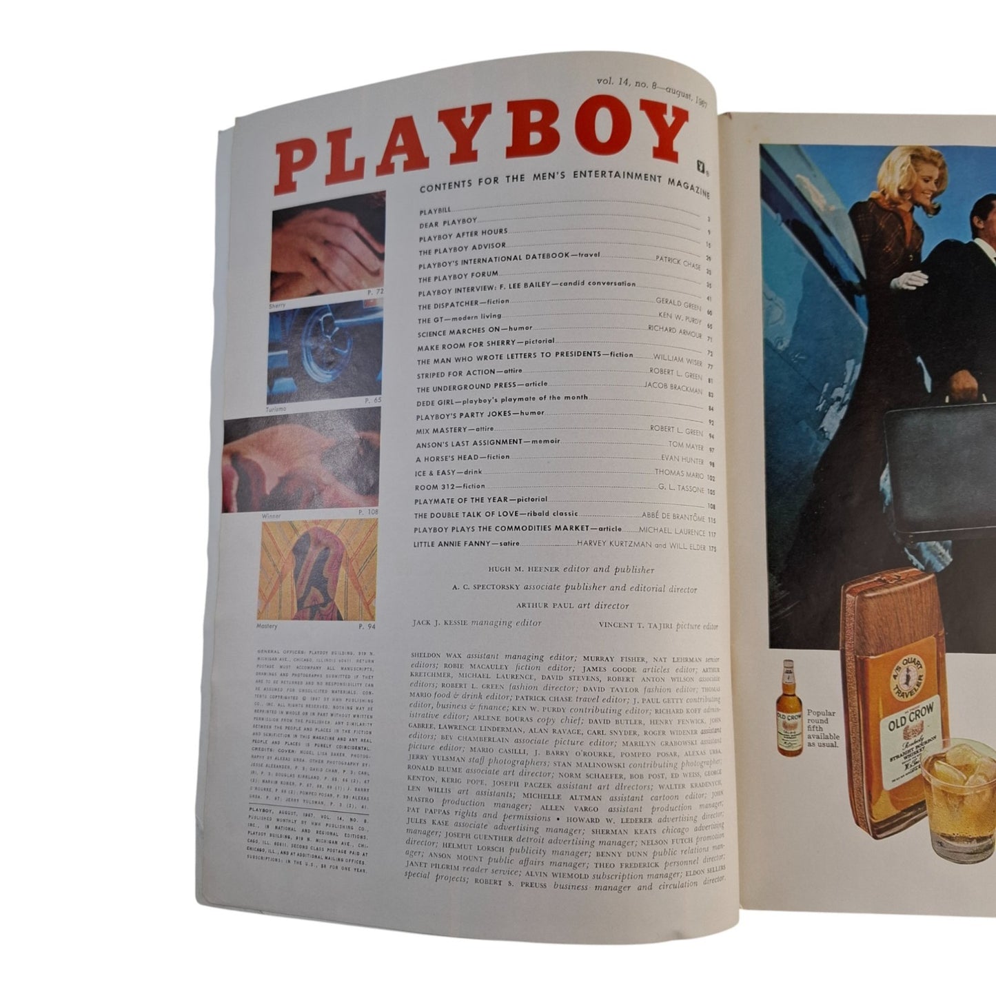 Playboy Magazine August 1967  Lisa Baker / DeDe Lind NO C/F